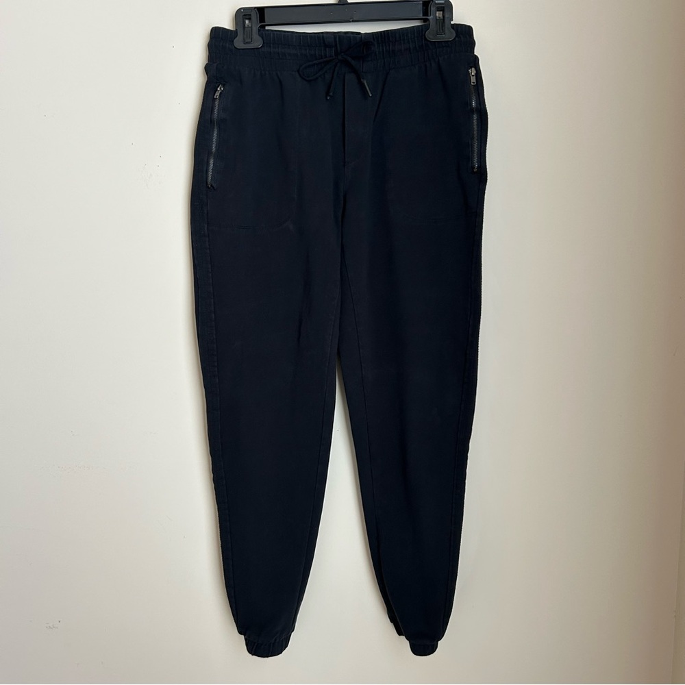 90 Degree Black Cotton & Spandex Jogger at Casual Fitness Workout Size SM